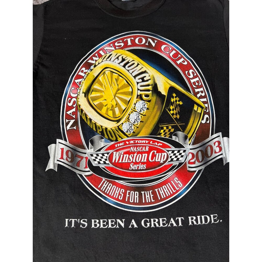 Vintage NASCAR Winston Cup Series Double Sided Black T-shirt K3 - Picture 2 of 5